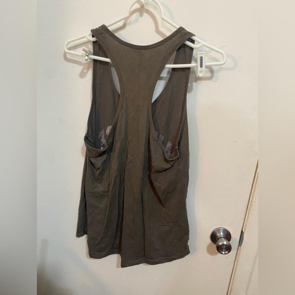 Grey 'Airforce Girlfriend' Racerback Tank Top - Picture 2 of 2